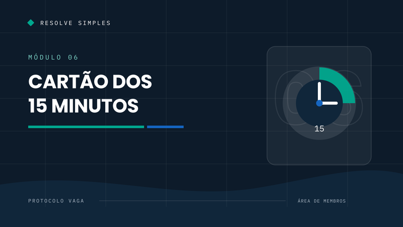Módulo 06 — Cartão dos 15 Minutos